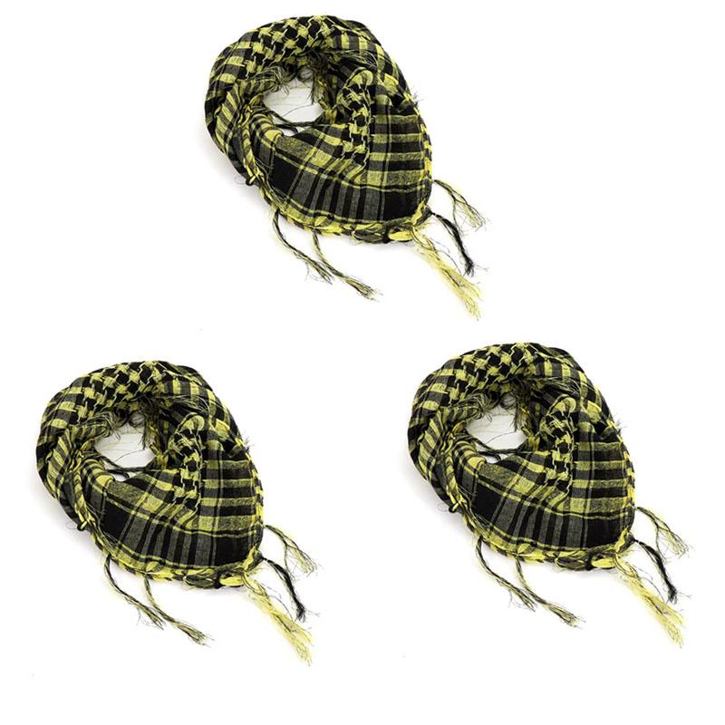 123Pcs Tactical Keffiyeh Shemagh Arab Scarf Shawl Neck Cover Head Wrap Cotton Winter Scarves Men'S Outdoor Hiking Shawl