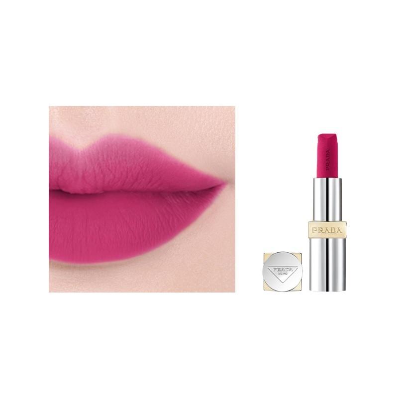 Матовая губная помада Prada Ultimate Color Overlay Легкая губная помада Мягкая дымка Косметика P55 Острый порошок Без подарочной коробки Без подарочного пакета красный