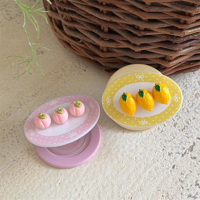 3D Lemon Peach Magnetic Stand Case for iPhone 17/16 Pro Max/15 Pro