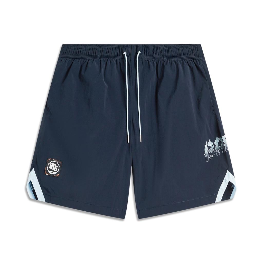 Li Ning Badfive Logo Ice Feel Comfortable Sports Casual Shorts Men Shorts Deep-Navy-Blue AKSU109-6
