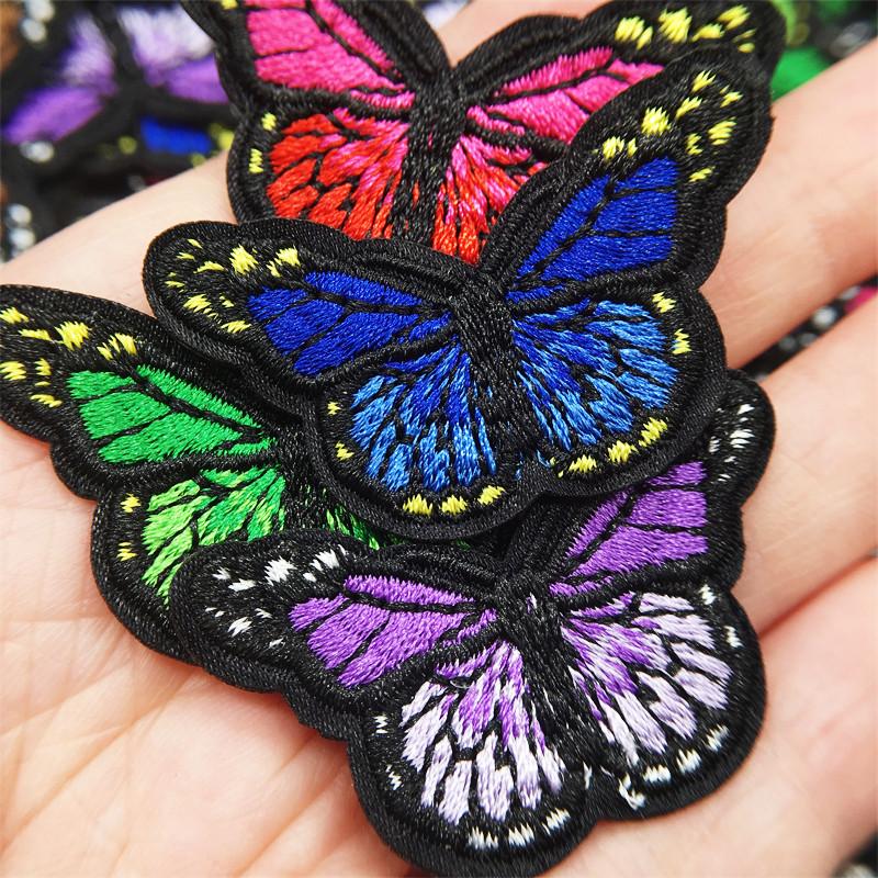 10Pcs Butterfly Patches Applique For Clothing Embroidery Patches On Clothes Diy Ironing Sewing Children Kids Stickers