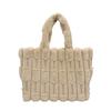 Autumn and winter new textured fashion hand carry plush women's bag casual portable tote bag