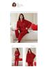 Women's Coral Fleece Pajamas, Plus Velvet, Thick, Large Size, Warm Winter Flannel Home Set for Middle-Aged and Elderly