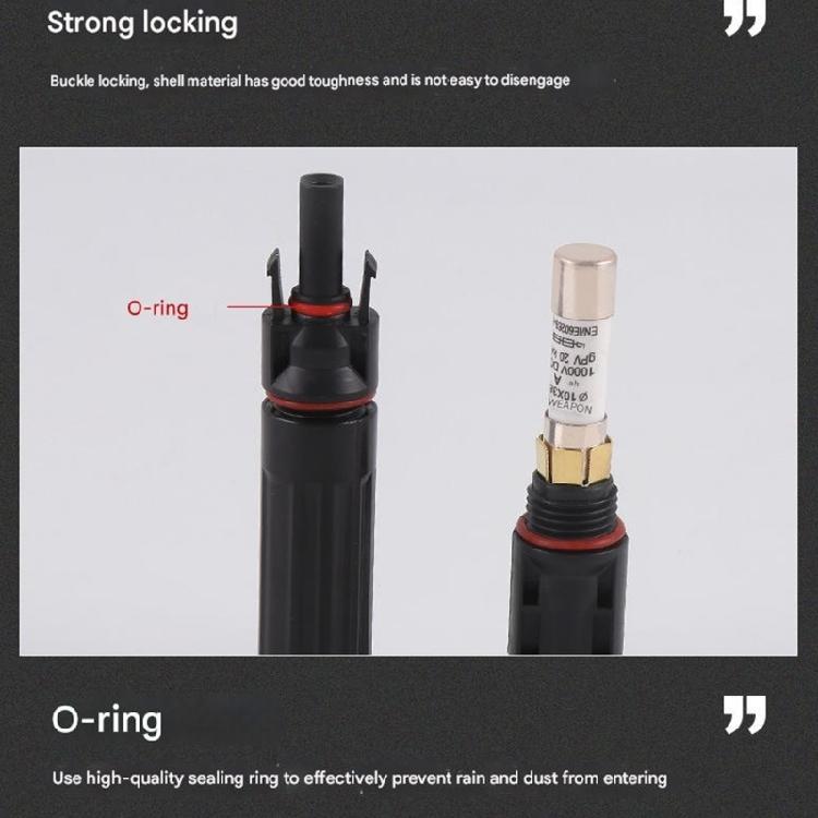 Waterproof Fuses Connector High Current Capacity Not Corrosion Terminals Hassle Easy Assembly for Solar Installations