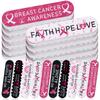 50 Pcs Breast Cancer Gifts For Women Nail Files Emery Board Pink Ribbon Nail Buffering Files Manicure Tools For Breast Cancer Aw