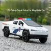1:32 Police Car Model Toy with Pull-back Action, Lights & Sound - Alloy Pickup Truck Ornament