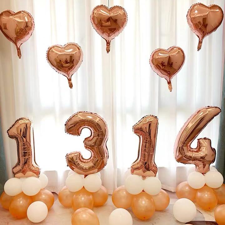 Romantic LOVE Balloon Set for Proposal, Birthday, or Wedding Room Decoration