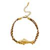 Handmade Woven Lucky Fish Bracelet Lucky Fish Bracelet 18K Gold Plated Fish Charm Woven Chain Bracelet