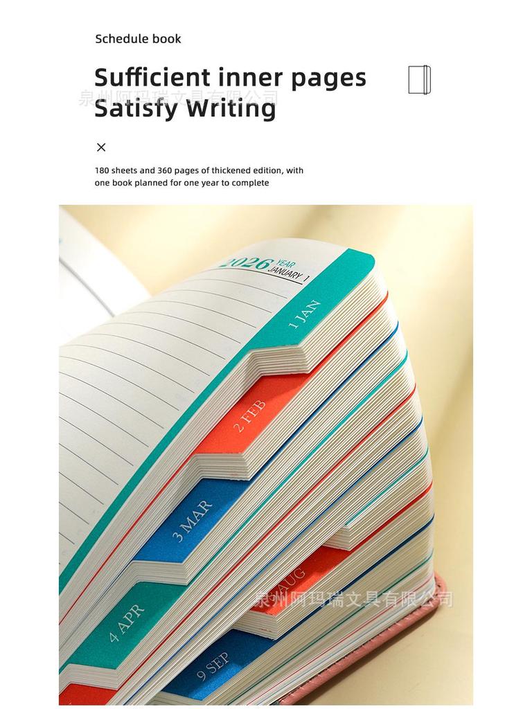 2026 English-Spanish Daily Planner Diary & Calendar Notebook