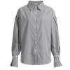 Shop   Women S Unique Stripe Collar Neck Shirt blouSe Blue Ean wSh 1319