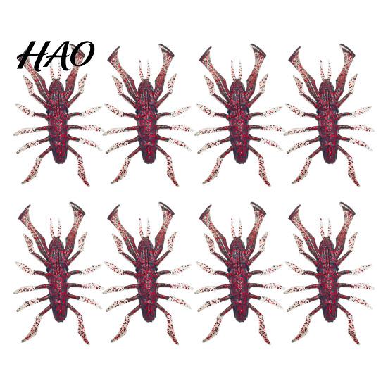Predators Fishing Baits 8Pcs 6cm/2.8g Bionic Insect Soft Bait, Slow Sinking Floating Artificial Lure, Lure Swim Bait for Freshwater Saltwater