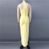 European & American 3D Floral Halter Sleeveless Bandage Party Dress
