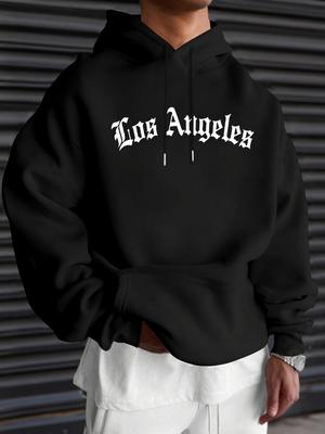 New Men's Hip-hop Pattern Hoodie, Harajuku Gothic Style Fleece Pullover, Y2K Retro Street Style Hoodie.