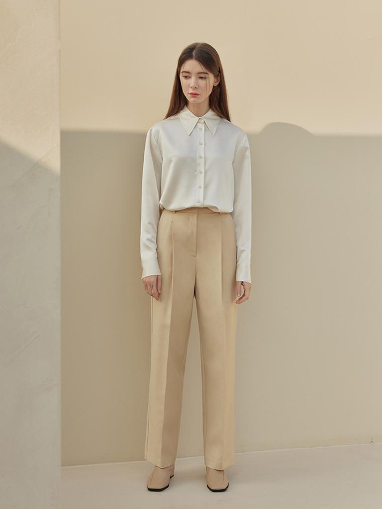 A Leaf Rene Pinturk Slacks_Cream