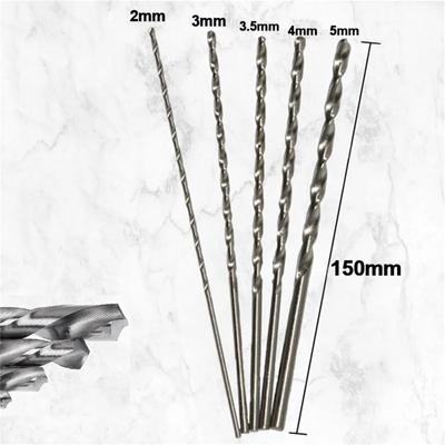 5 brocas espirales de acero con vástago hexagonal para carpintería