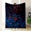 A Blue Ninja-like Figure with Glowing Details and a Shadowy Double. for All Seasons Blanket Lunch Break Throw Gift