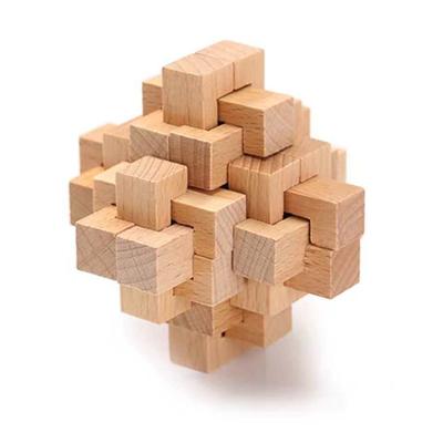 Luban Lock Puzzle (Twenty-four Lock) Wooden Brain Teasers  for Adults Kids Unlock Interlock Game IQ Test Mind Challenge