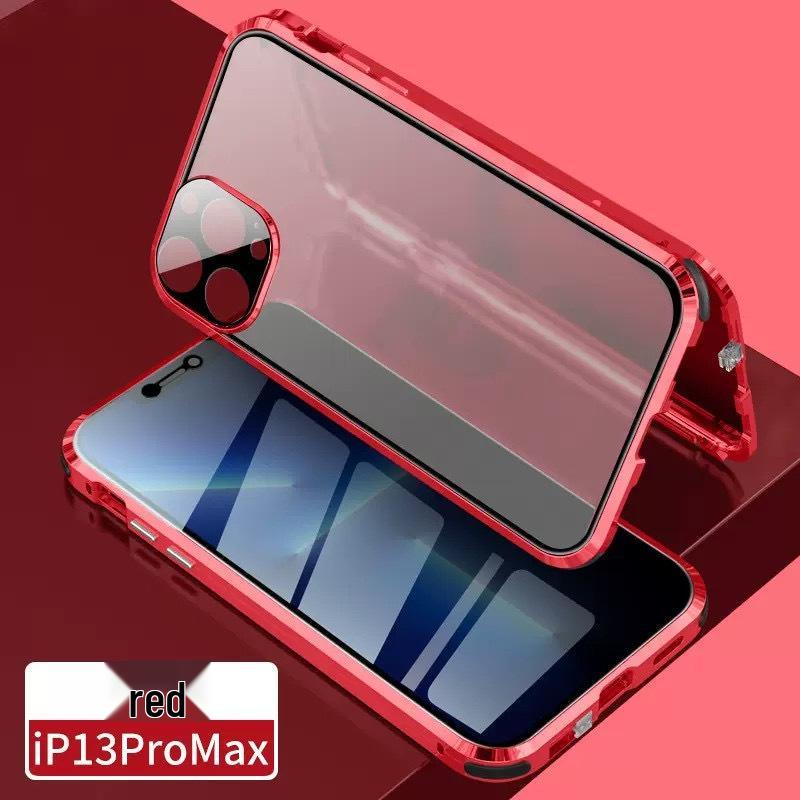 Anti-Peep Magnetische Spiegelhülle für iPhone 13/14/15/16 Pro Max mit beidseitigem Glasschutz