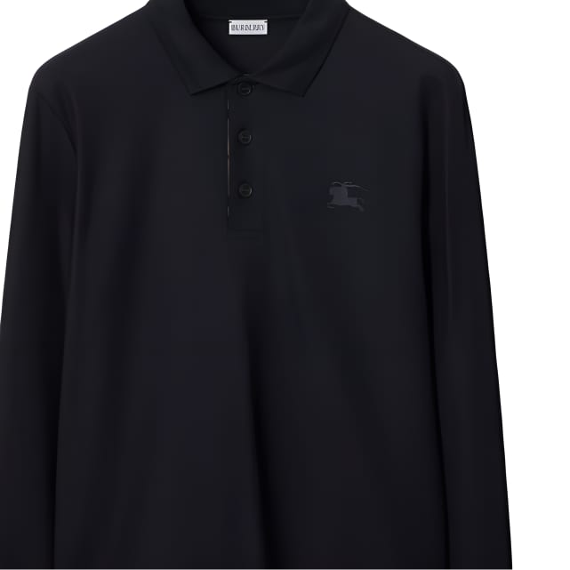 Burberry Camiseta tipo polo de manga larga con motivo Ekd 80987991