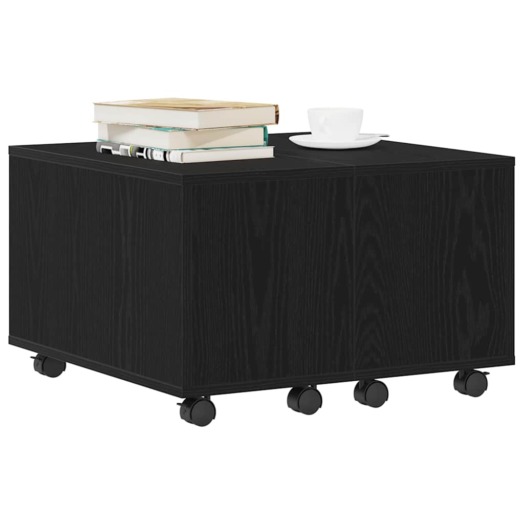 Coffee Table Black Oak Look 60 x 60 x 38 cm Engineered Wood