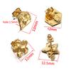 10pcs Stainless Steel Ear Studs Earrings Texture Sector Shape Earring Dangle Earrings Earplugs for Jewelry Making DIY Findings
