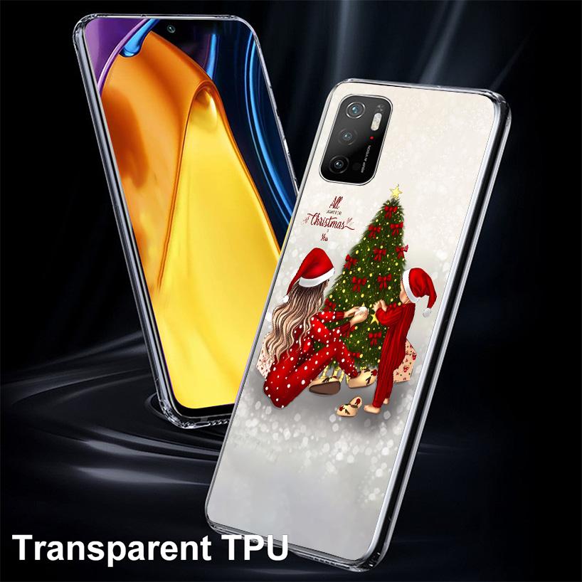 Christmas Girls Tree Gift Phone Case For Xiaomi Poco X7 X6 X5 Pro F7 Ultra Redmi 15C 15 13C 13 12C 12 10 10A 10C 9 9A 9C 9T Cove