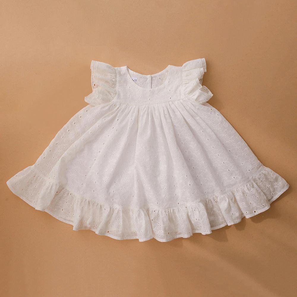 

Baby Girl White Lace Dress Summer Toddler Girl Dress Cute Infant Birthday Clothes 4T 110 білий