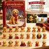 Christmas Advent Calendar Dog 2026, 24 Days Countdown with Pcs Holiday Party Supplies 2D Acrylic Cute Pendants, Lovers Gift for Tree Decor Box Kids