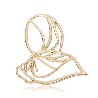Creative And Simple Hollow Portrait Brooch Alloy Electroplating Personalized Fashion Clothing Accessories Brooch