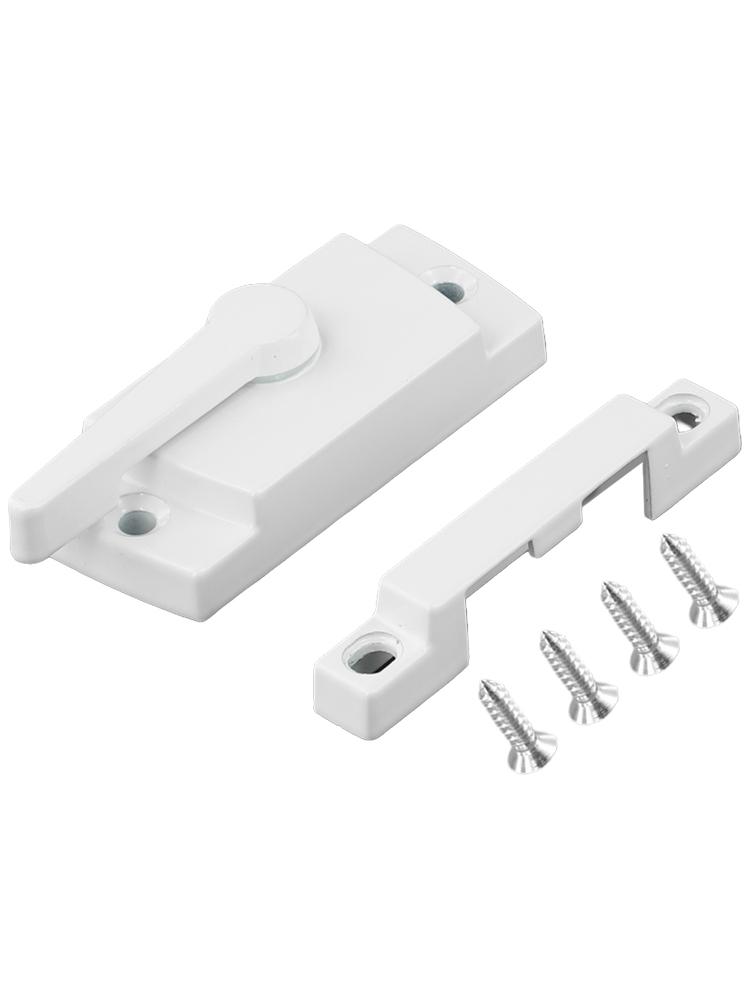 White Fitch Catch Lock for Casement Sash with Zinc Alloy Sliding Mechanism