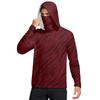 Men's Shirt With Mask Lightweight Long Sleeve Hooded Hiking Fishing Performance