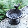Bird Bath Decorative Metal Feeder Garden Decor Bird Water Bowl for Hummingbird Yard Backyard Lawn Garden Patio Deck Ground Table