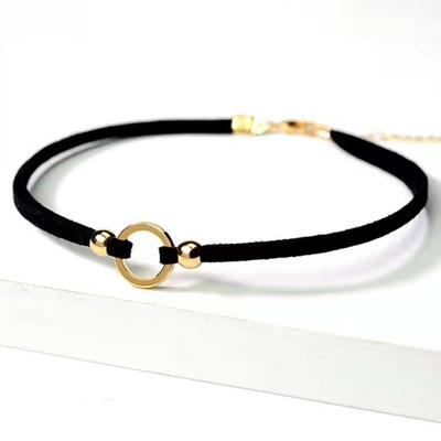 Damen Choker Feine Verarbeitung Temperament Gotisch Stretch Geometrischer Dekorativer Schmuck Faux Samt Gotische Choker-Halskette für Dates