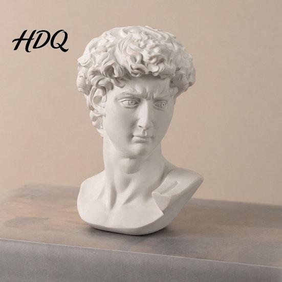 Classic Greek Sculpture Bust Statue Ornaments Resin for Art Studio Decor