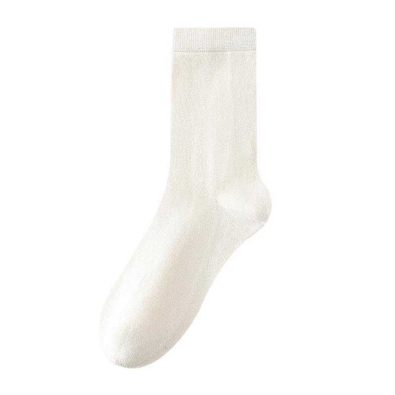 Female Spring and Autumn Anti Pilling Boneless Essential Oil Deodorizing Moon Seed Tube Cotton Socks