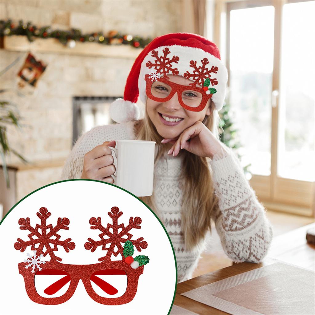 Funkelnde Schneeflocken-Brille für Weihnachtsfeiern Ergonomische Kopfbedeckung Leichte festliche Kostümaccessoires