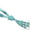 Vintage Turquoise Necklace Sweater Chain Long Butterfly Plate Necklace Rice Bead Turquoise Necklace