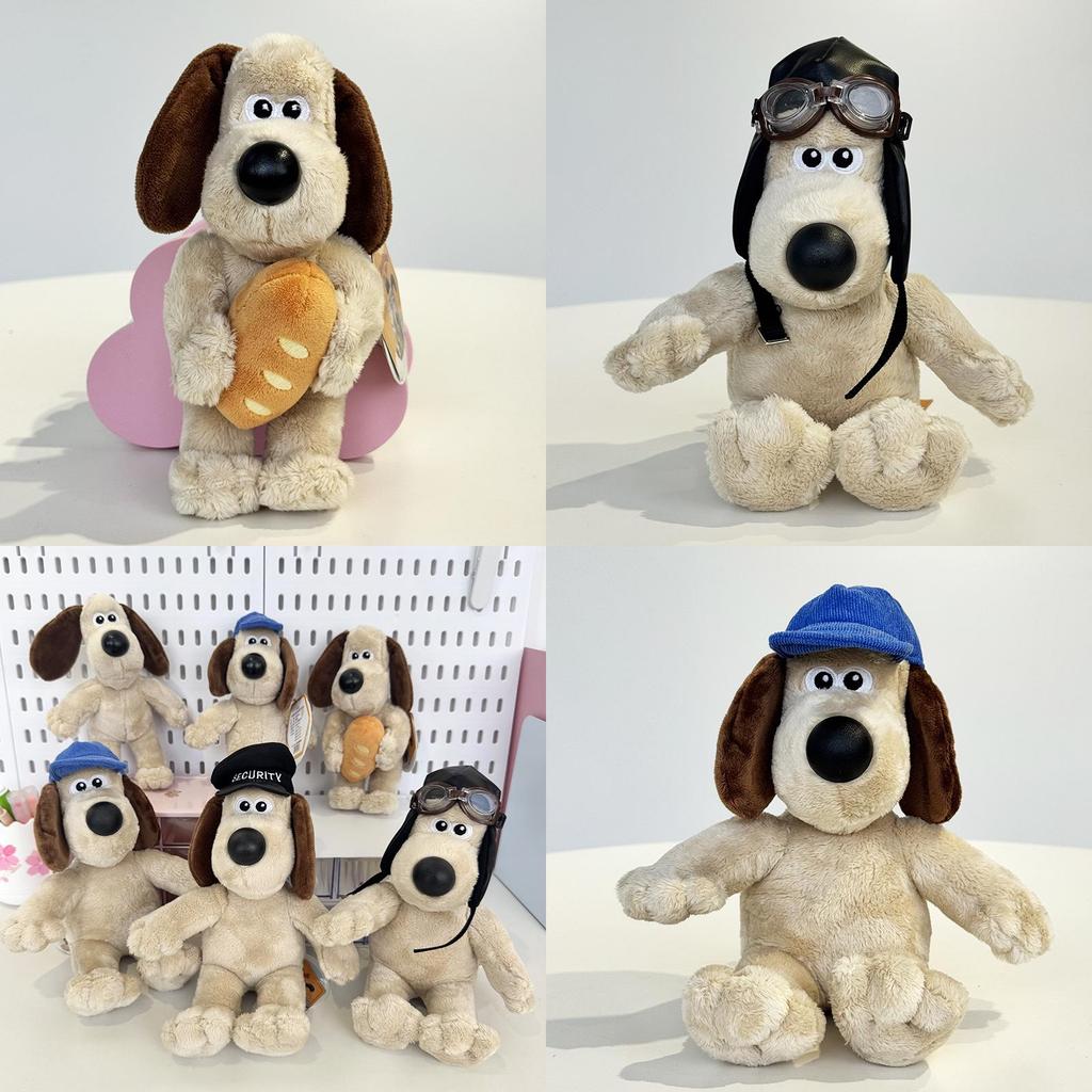 Wallace And Gromit Duck Tongue Hat And Motorcycle Hat Puppy Plush Dollfor Kids And Gift Use