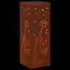 Solar LED Path Light 2 Pcs Rust Colored Weatherproof Steel