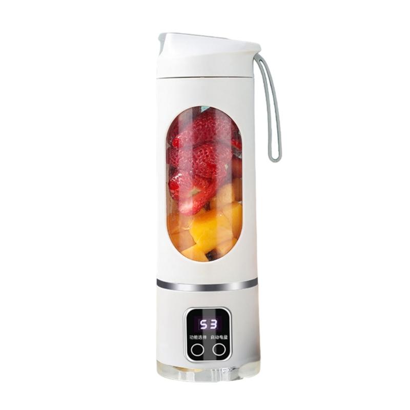 

Freshly Juice Maker Digital Display Electric Juicer Cup USB Rechargeable Handys for Workouts, Travel, and Small Kitchens белый