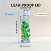1PC Green Dinosaur Fun Kids Cartoon Print 750ml Color Plastic Sports Water Bottle Leakproof Flip Straw Lid Suitable for Sports Office Home Use