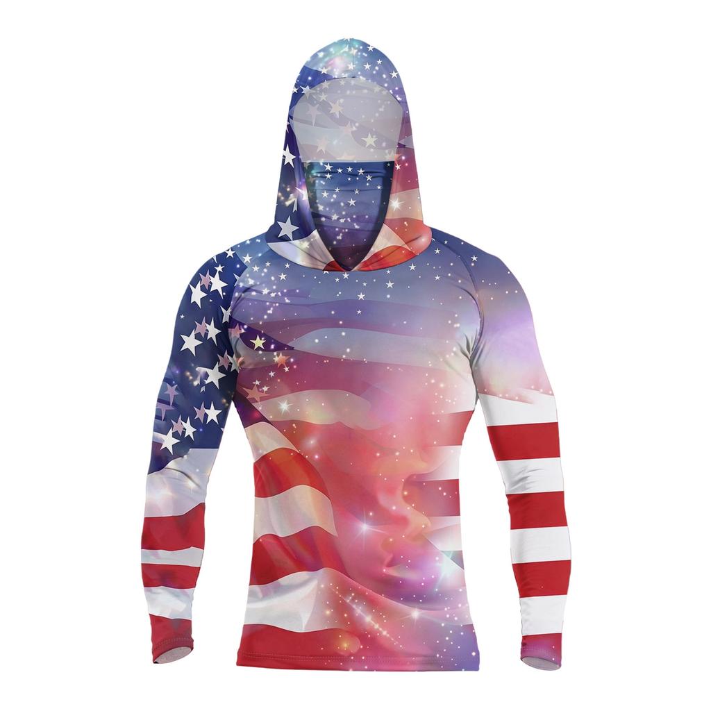 Men's Summer Quick-dryingLong-sleeved T-shirt Sun ClothingFishing FitnessSports Hded Long-sleeved Tops