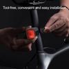 Bicycle Tail Light with Silicone Strap 7 Modes Adjustable Rechargeable Waterproof Road Mountain Bike Night Riding Safety Warning Rear Lamp