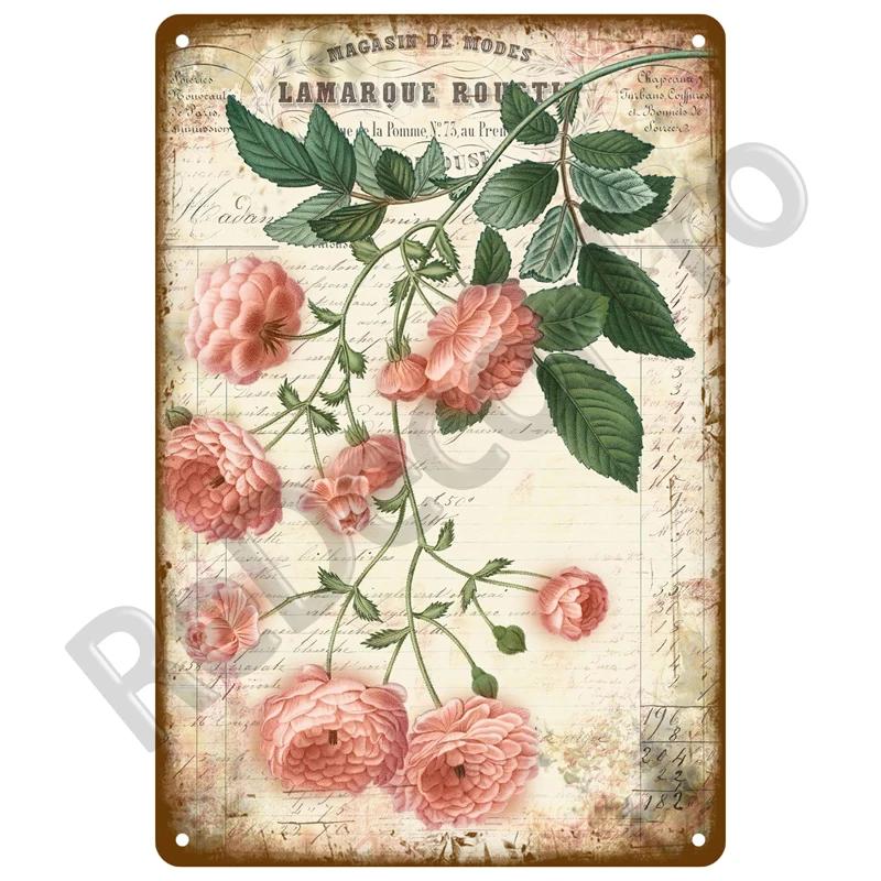 Metal Sign Wall Decor For Cafe Home Garden Farm Beach Hut Outdoor Vintage Tin Sign Flowers Birds Car Metal Plaque Welcome Poster