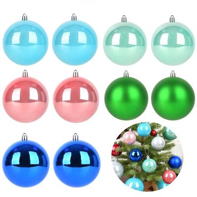 2pcs/set Hot Large Christmas Ball 10cm Colorful ChristmasOrnaments Christmas Spheres Pendant Party Decoration