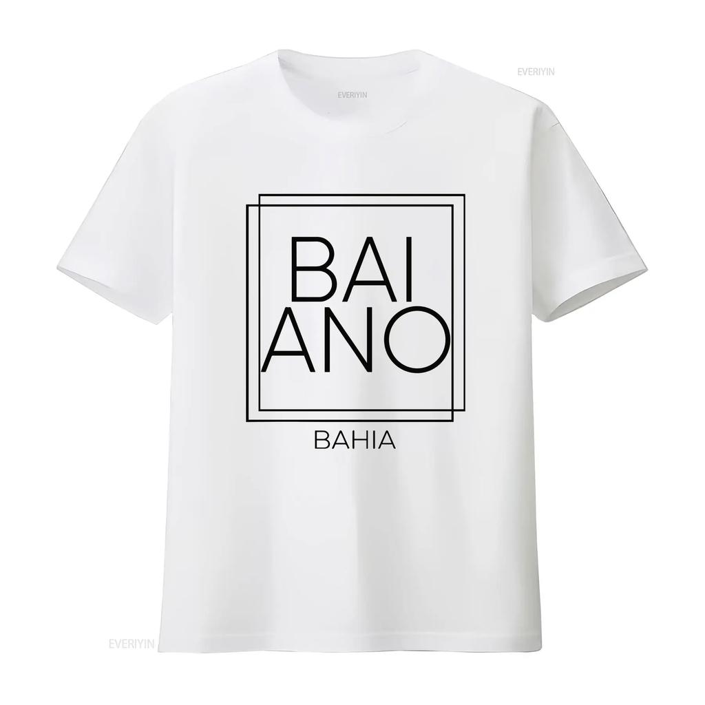 T Shirt Baiano Bahia Square Modern Minimalist Font Vintage Comfortable Homme Stylish Slightly Unisex Versatile
