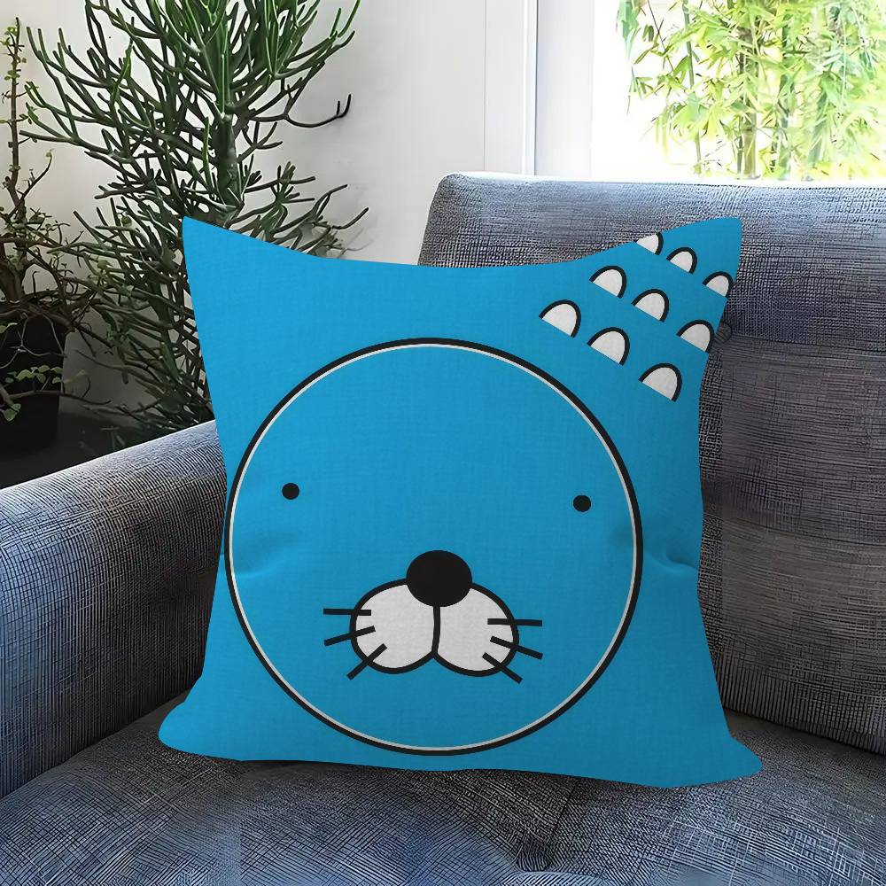 Cartoon Anime BBonobono  Pillow Cushion Cover Pillowcase Living Room Sofa Home Decor Customized