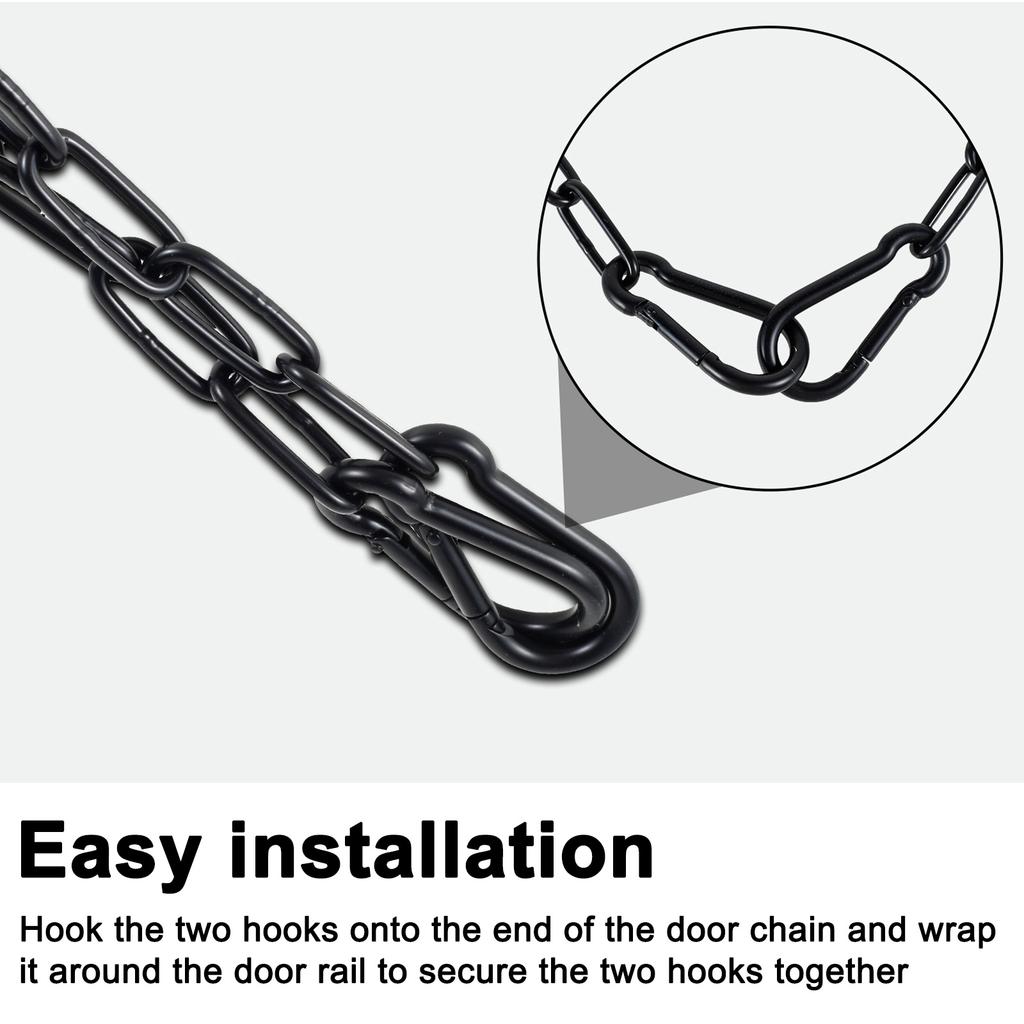 1/2Pcs Metal Gate Link Chain Lock 51cm 100 Cm Stainless Steel Pet Cage Gate Chain Lock with Spring Buckle for Outdoor Yard Door