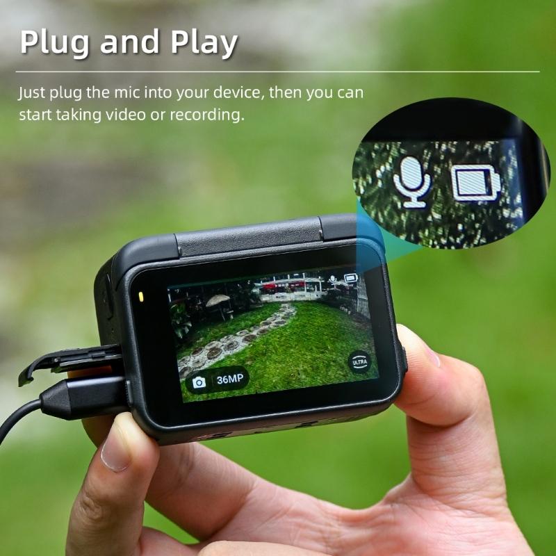 Small Clip On Lavalier Mic with Omnidirectional Pickup and Noise Cancellation for Live Streaming Video