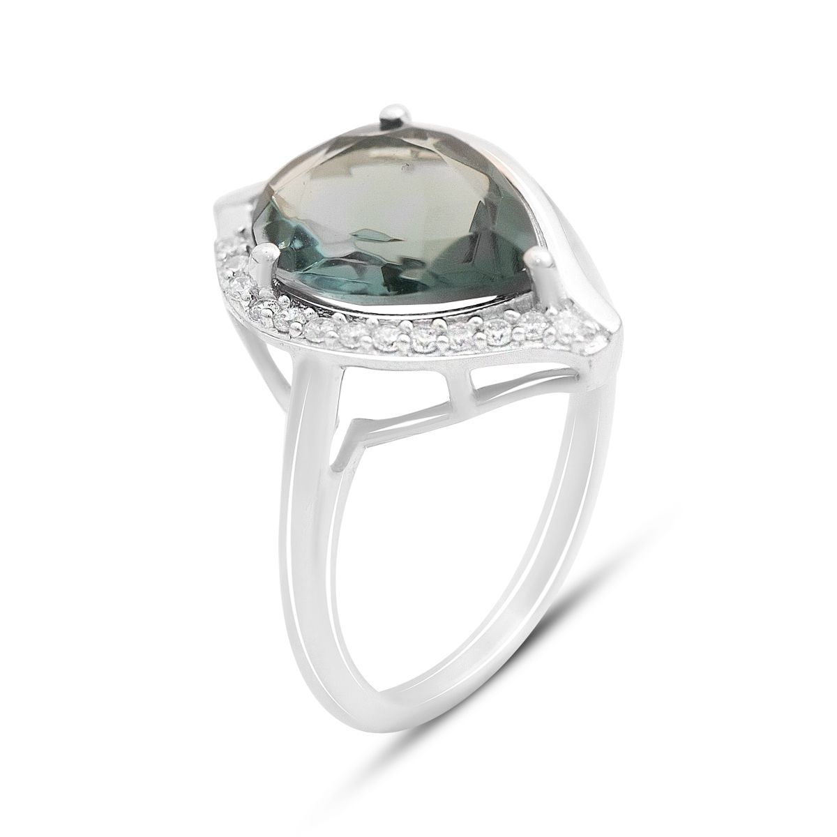 

Срібна каблучка з топазом Лондон Блю 2.775ct, вага виробу 3,36 гр (2151746) 18 синій